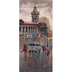 Abdul Hameed, 12 x 30 inch, Acrylic on Canvas, Cityscape Painting, AC-ADHD-169